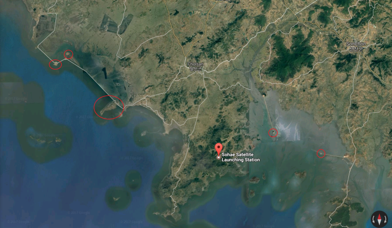 Illustration for article titled Corea del Norte está construyendo una misteriosa red de islas en el Mar Amarillo